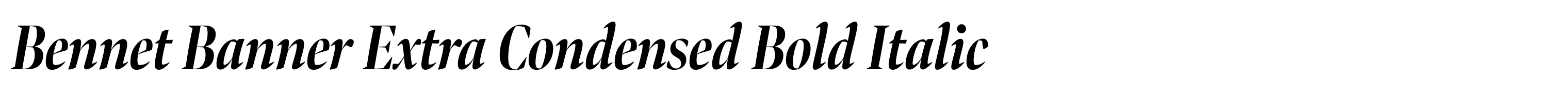 Bennet Banner Extra Condensed Bold Italic